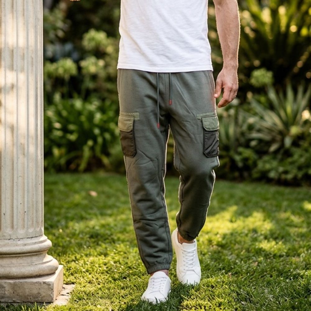 NWT Staple Men’s Army Green Cargo Jogger Sweatpants - Size XL